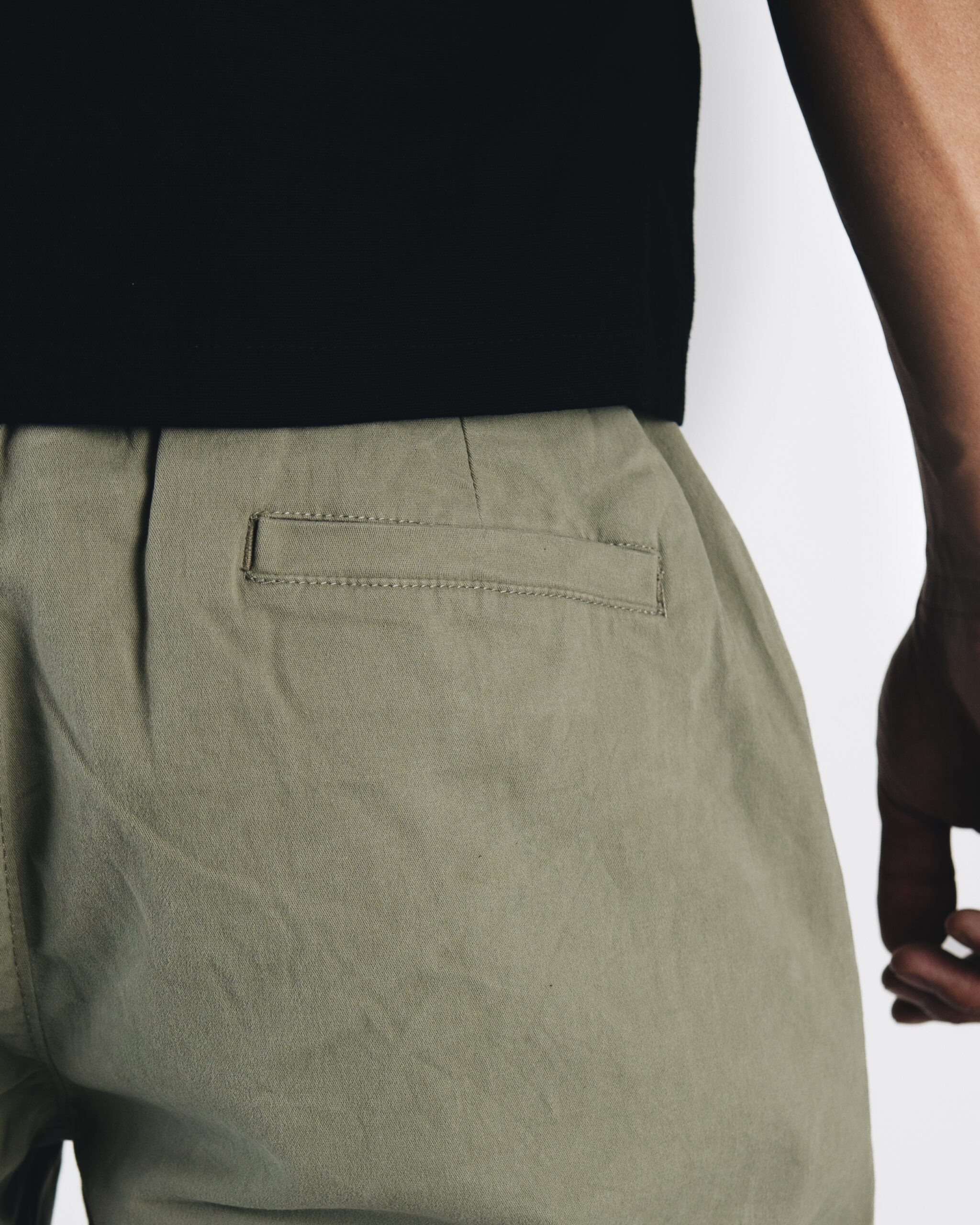 Straight Twill Denim in olive - Image 3