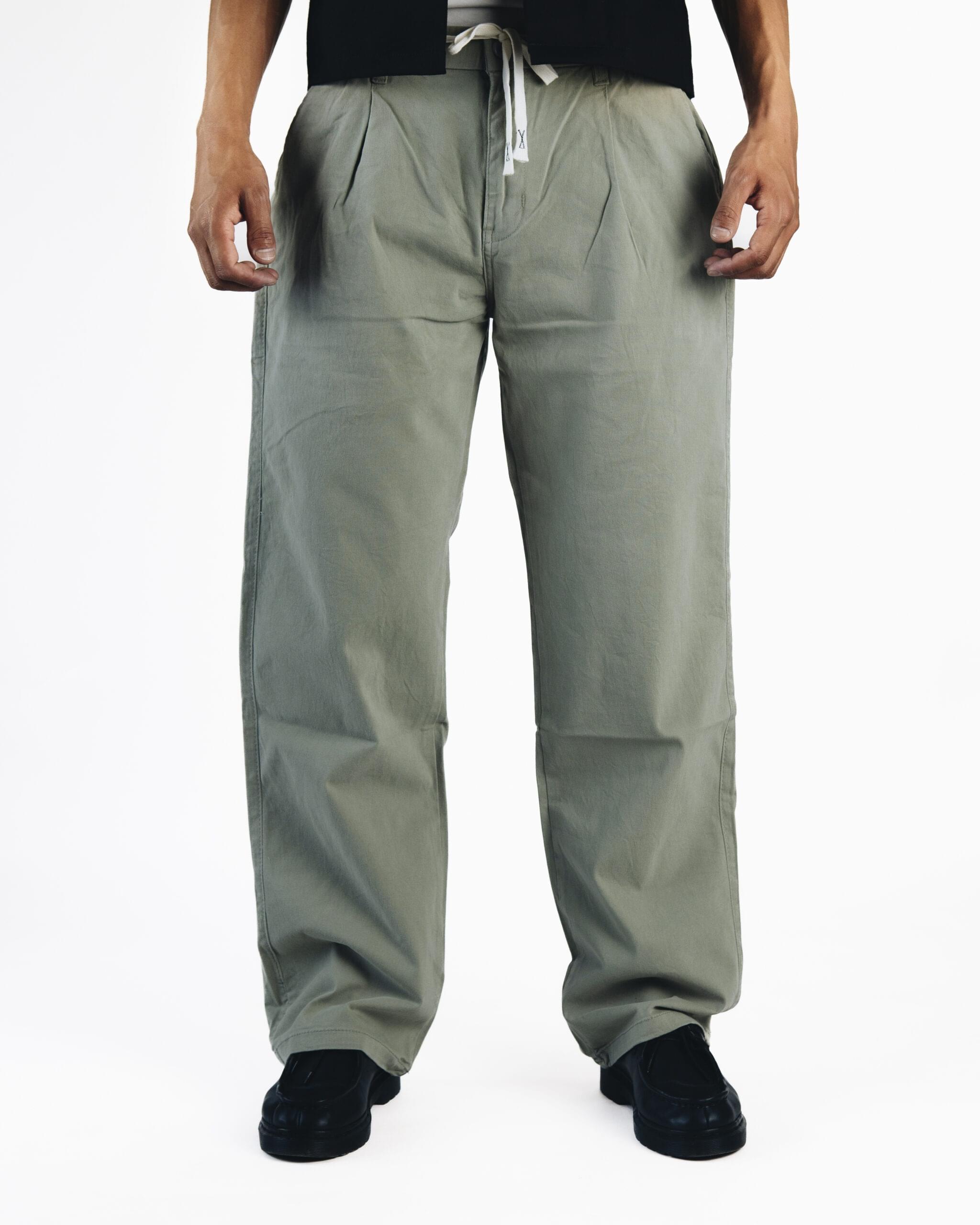Straight Twill Denim in olive